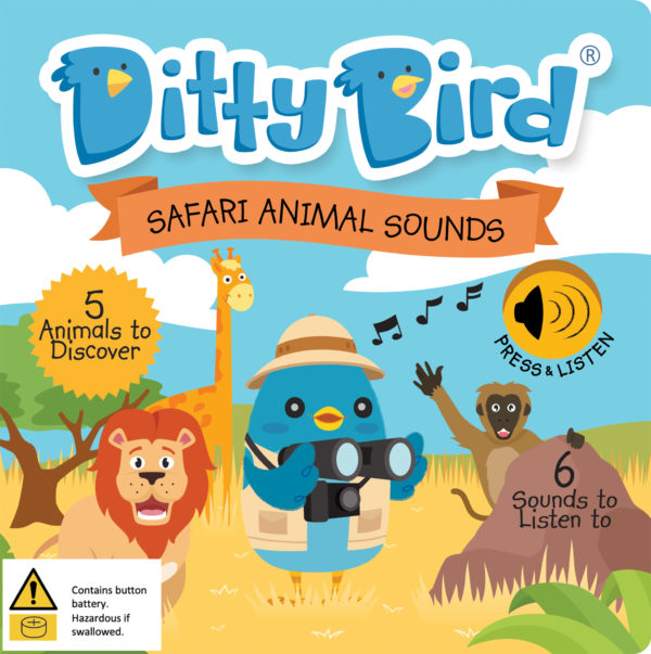 Ditty Bird Musical Book | Safari Animals