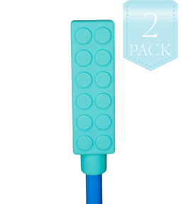 Chewy Pencil Topper 2 Pack | Building Block Turquoise