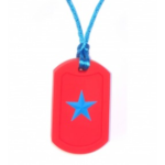 Chewy Pendant - Dog Tag Star | Red