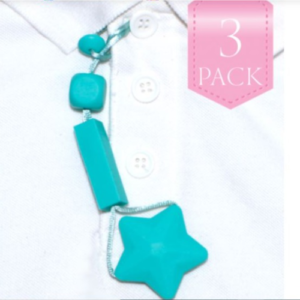 Chewy Shirt Saver | Buttonhole | Star | Turquoise