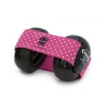 Ems for baby earmuffs black - pink and white head band