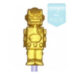 Chewy Pencil Topper 2 Pack - Robot Gold