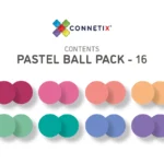 Connetix Tiles | Pastel Replacement Ball Pack 16 Pc