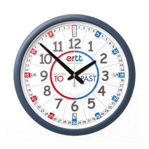 EasyRead Time Teacher Classroom Clock - Red/Blue