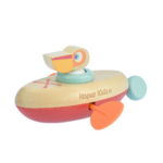 Wooden Canoe Animal Bath Toy | Pelican